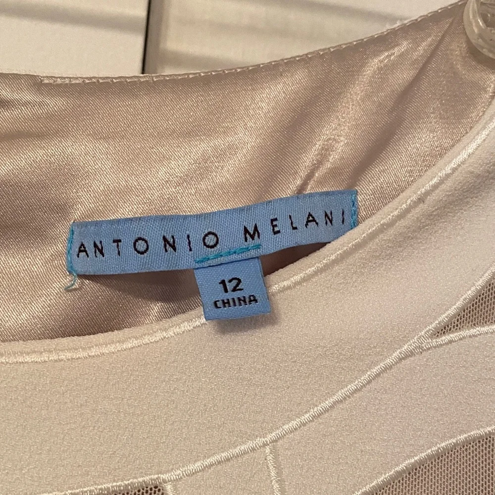 ANTONIO MELANI Cream Long Sleeve Dress - Picture 3 of 6